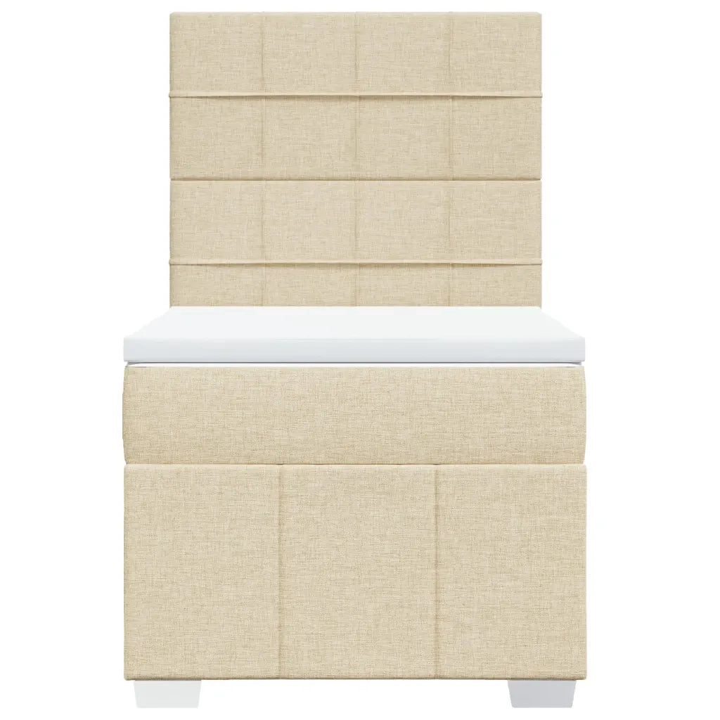 Giroletto a Molle con Materasso Crema 90x200 cm inTessuto 3291556