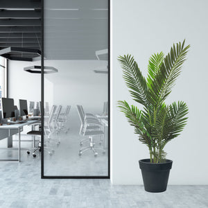 Pianta artificiale per interno Palma areca cm 150 verde con vaso