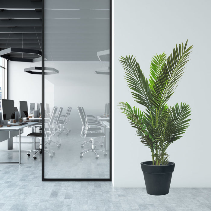 Pianta artificiale per interno Palma areca cm 150 verde con vaso