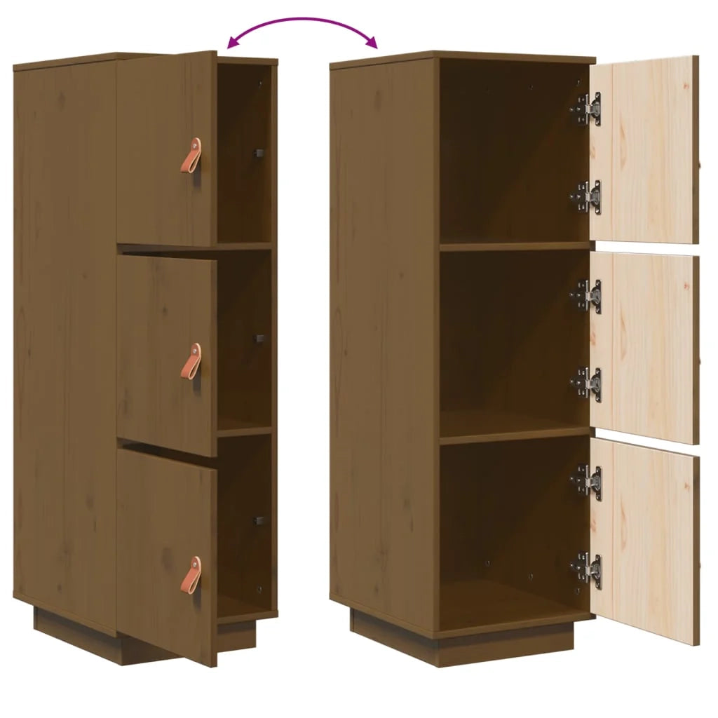 Buffet credenza cassettiera armadio mobile contenitore organizer cucina soggiorno salotto alto 34 x 40 x 108,5 cm legno di pino massiccio marrone 02_0034751