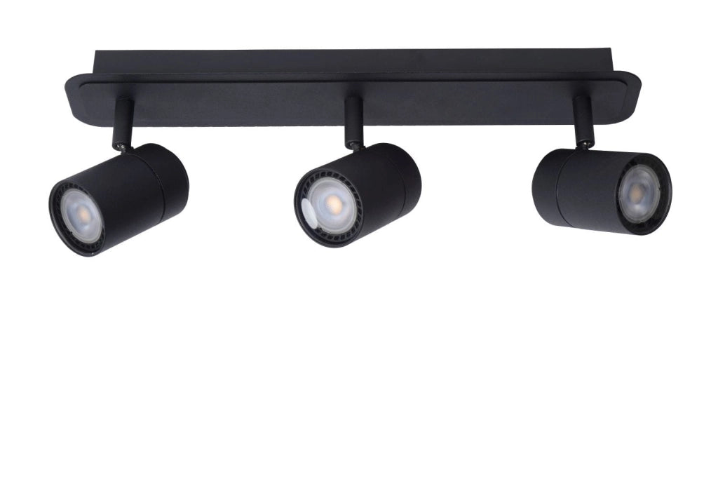 Plafoniera spot Lucide Lennert 3xGU10 5W 3000K nera