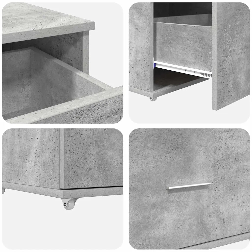 Scrivania con cassetto Grigio cemento 131,5 x 50 x 106,5 cm 3337268