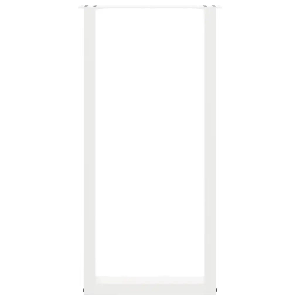vidaXL Gambe per tavolo da bar a forma di U 2 pz bianche 40x(100-101) cm in acciaio