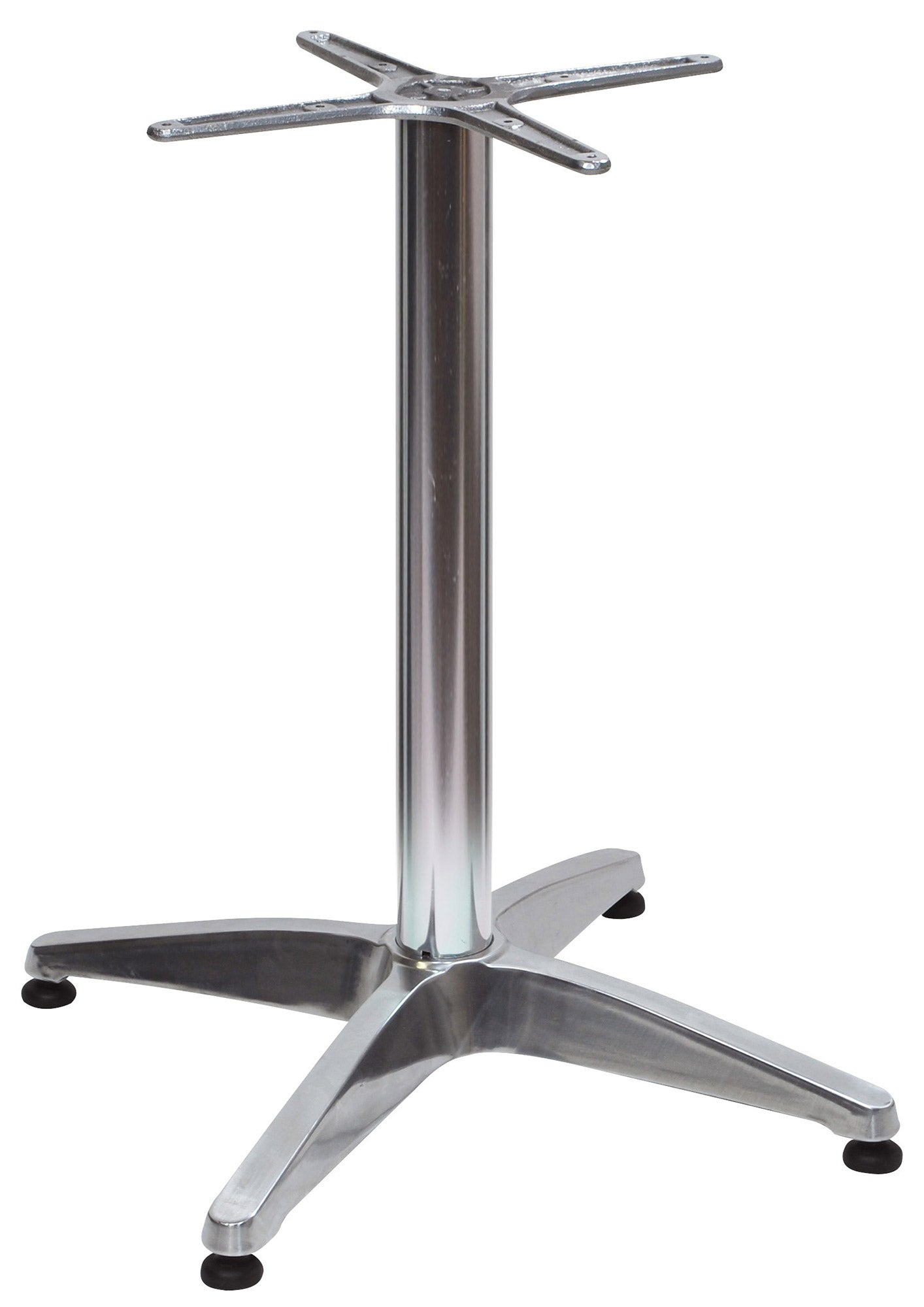 Base per Tavolo da Giardino con Piede a 4 Razze in Alluminio Silver