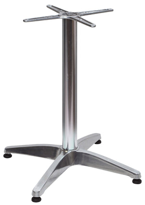 Base per Tavolo da Giardino con Piede a 4 Razze in Alluminio Silver