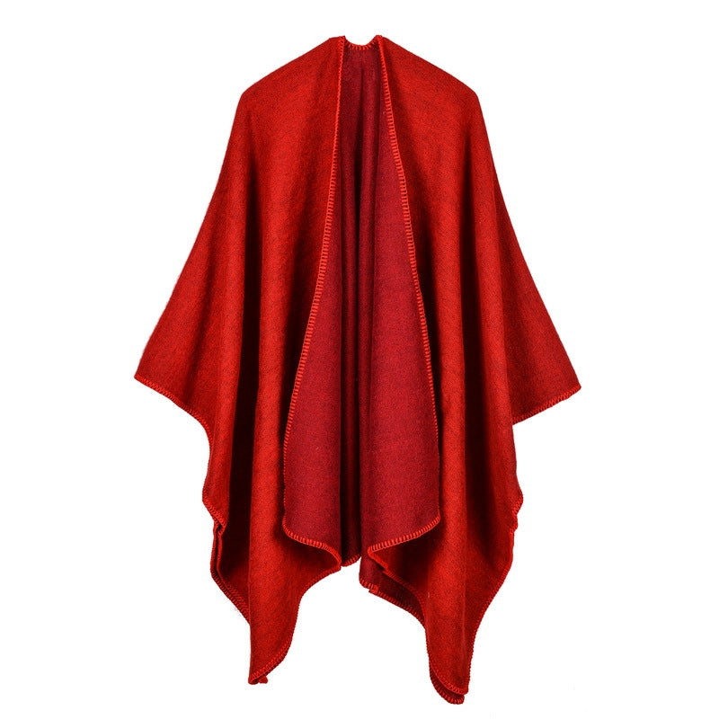 Sciarpa double face, in classico cashmere, mantella/scialle versatile e semplice