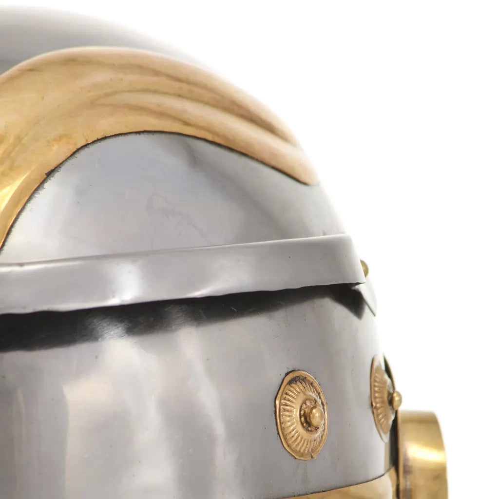 Elmo da Soldato Antico Romano per LARP in Acciaio Argento CFW3795833