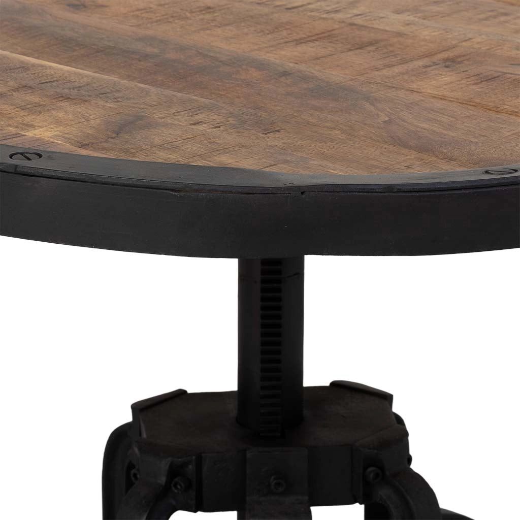 Tavolino regolabile in altezza naturale D76x46