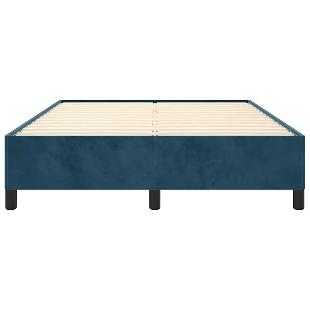 Letto matrimoniale | Letto per adulti | Giroletto senza Materasso Blu Scuro 140x200 cm Velluto