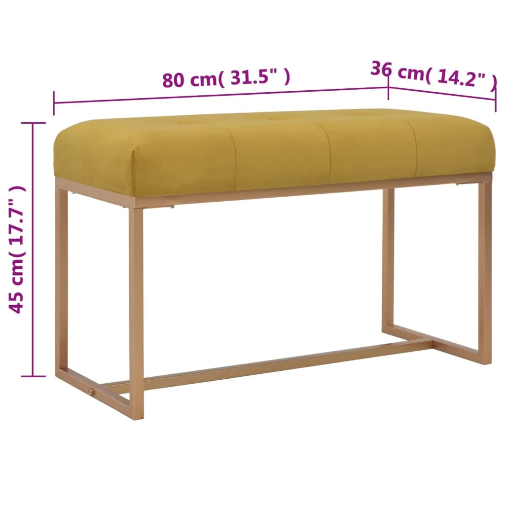Panca/panca 80 x 36 x 45 cm velluto senape 02_0021260