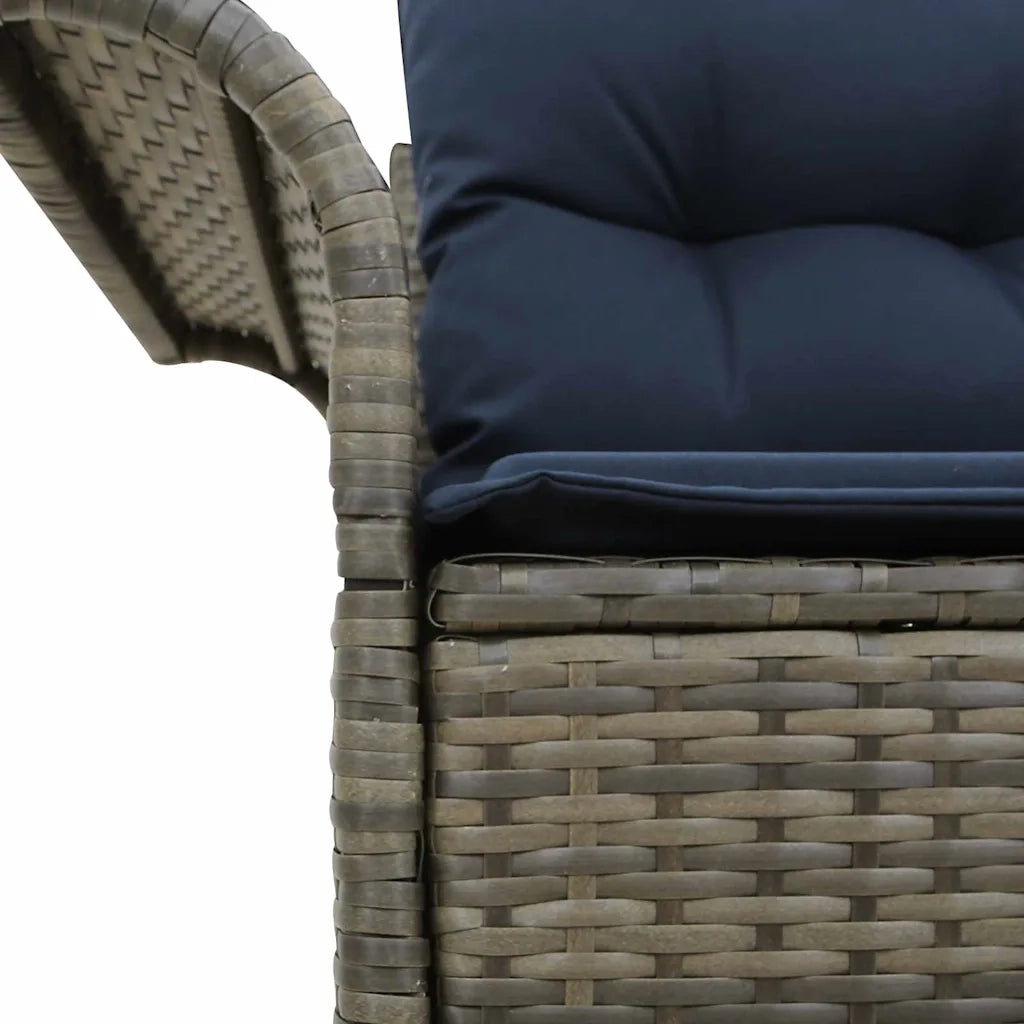 Divano da giardino con cuscino 141 x 62 x 69 cm polyrattan