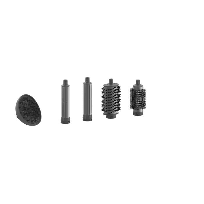 Styler capelli 5 in 1 con aria calda 1400W, 5 accessori intercambiabili e display LED, arriccia asciuga e modella - Sogo