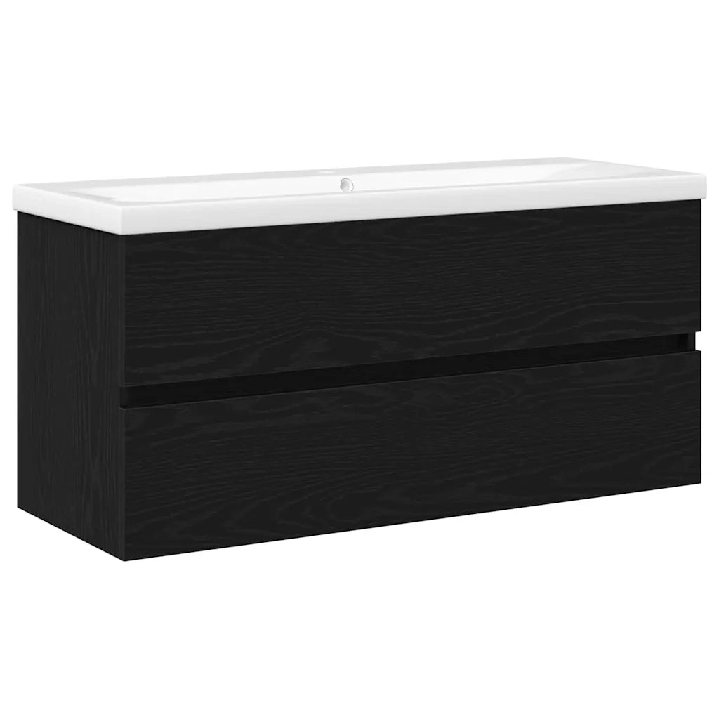 Armadio per Lavabo da Bagno Rovere Nero 100 x 39 x 62 cm 3333145