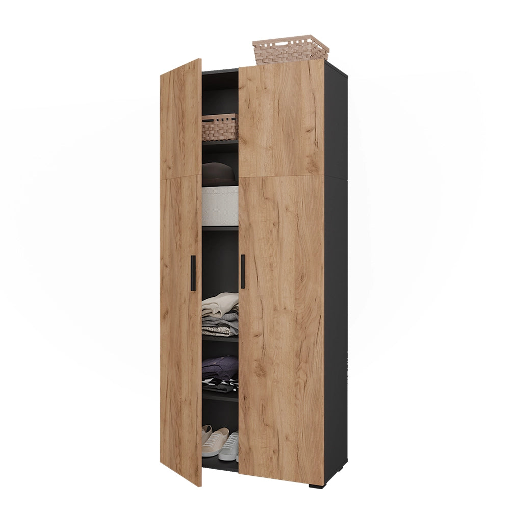 Vicco Scaffale per file Antracite/quercia dorata 80 x 183.8 cm