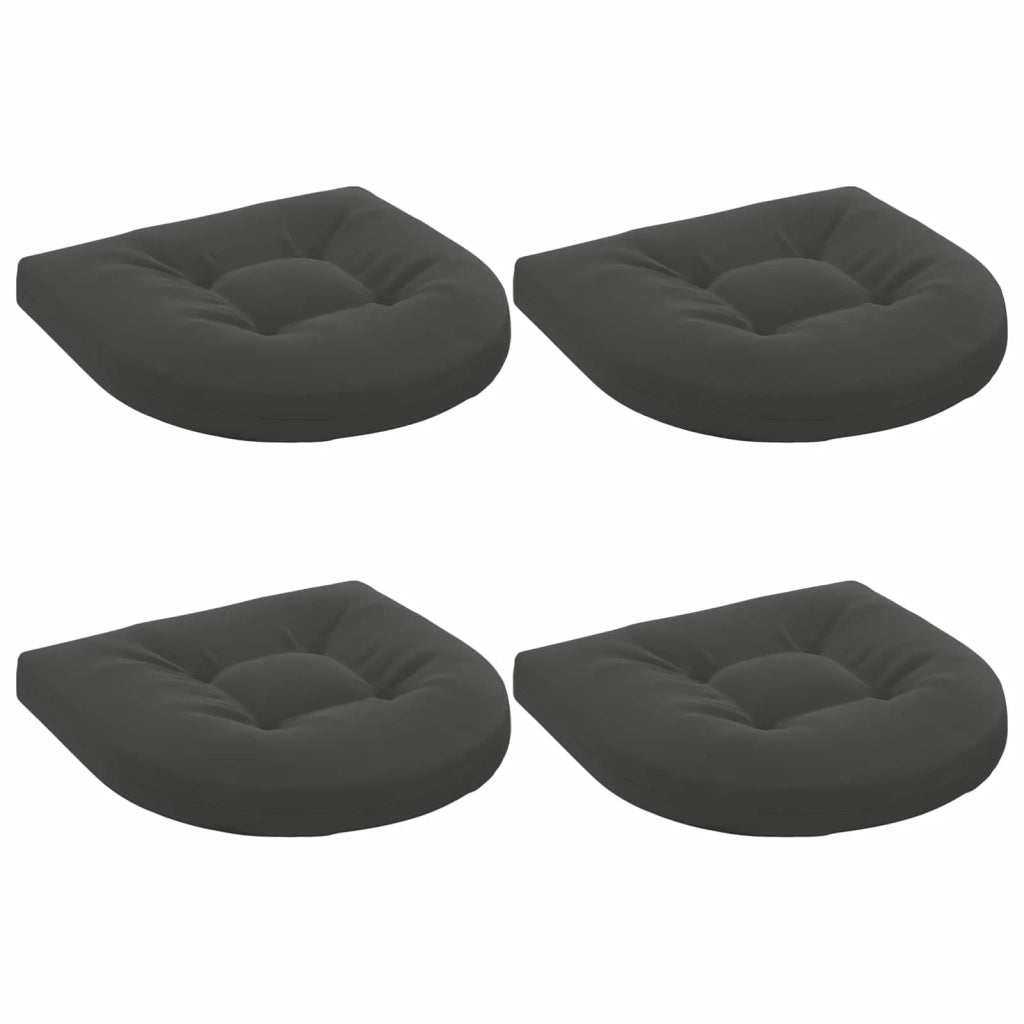 Cuscini per Sedia in 4 Pezzi 4 pz 100% Poliestere Antracite 945322