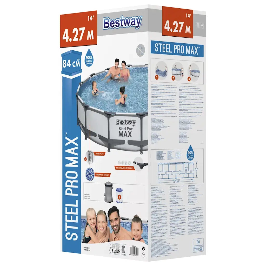 Bestway Set Piscina Steel Pro MAX 427x84 cm 3202645