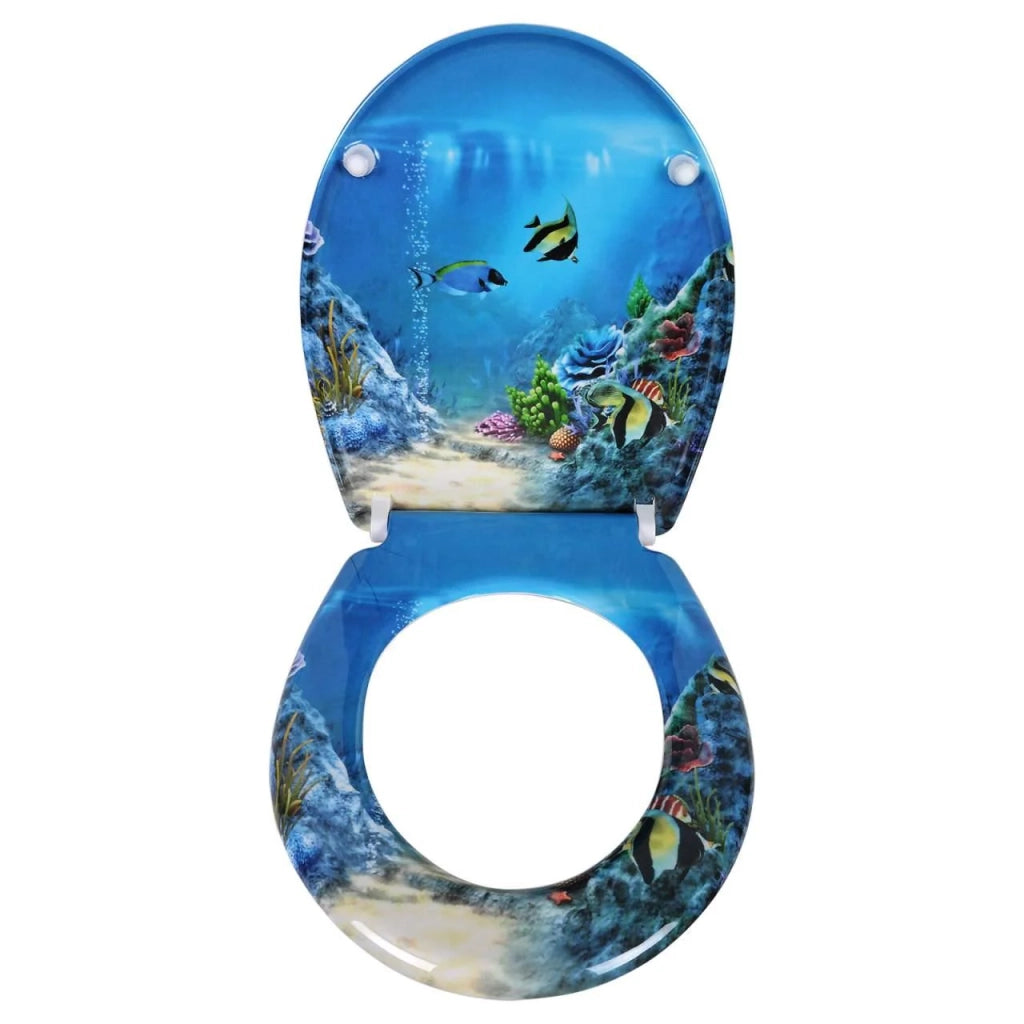 Sedile WC in plastica termoindurente con cerniere in acciaio inox design decorativo 19_0000687