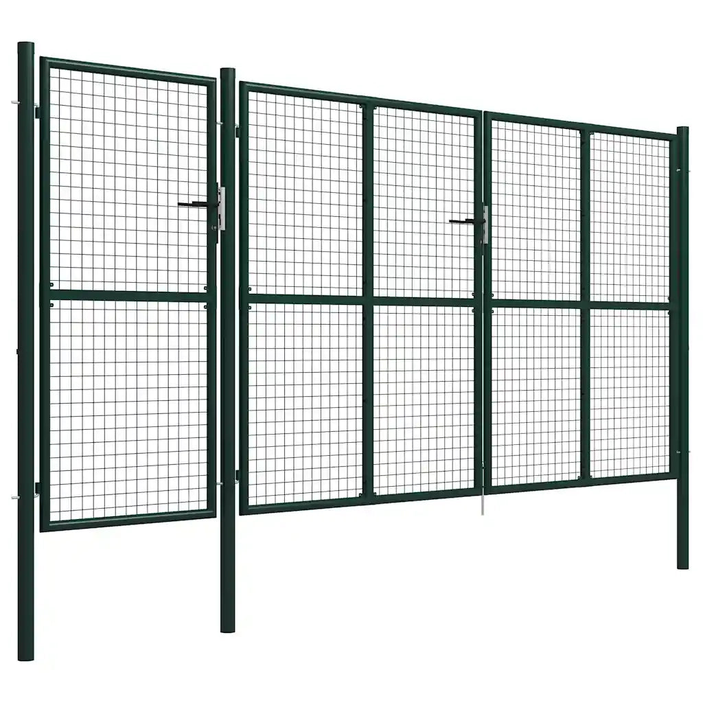 Cancello per Giardino in Acciaio 400x200 cm Verde