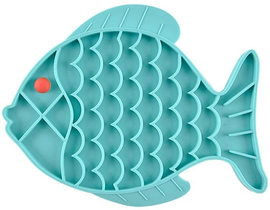 Anti-gulping voerbak per animale domestico, anti-gulping voerbak per gatto, anti-gulping voerbak per cane, alimentatore a rilascio lento, alimentatore con fondo antiscivolo per cane in silicone sicuro, alimentatore anti-gulping per cane e gatto (blu)