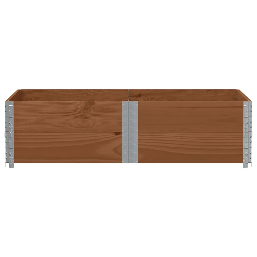 Paretali per Pallet 2pz Marroni 150x100cm Legno Massello Pino