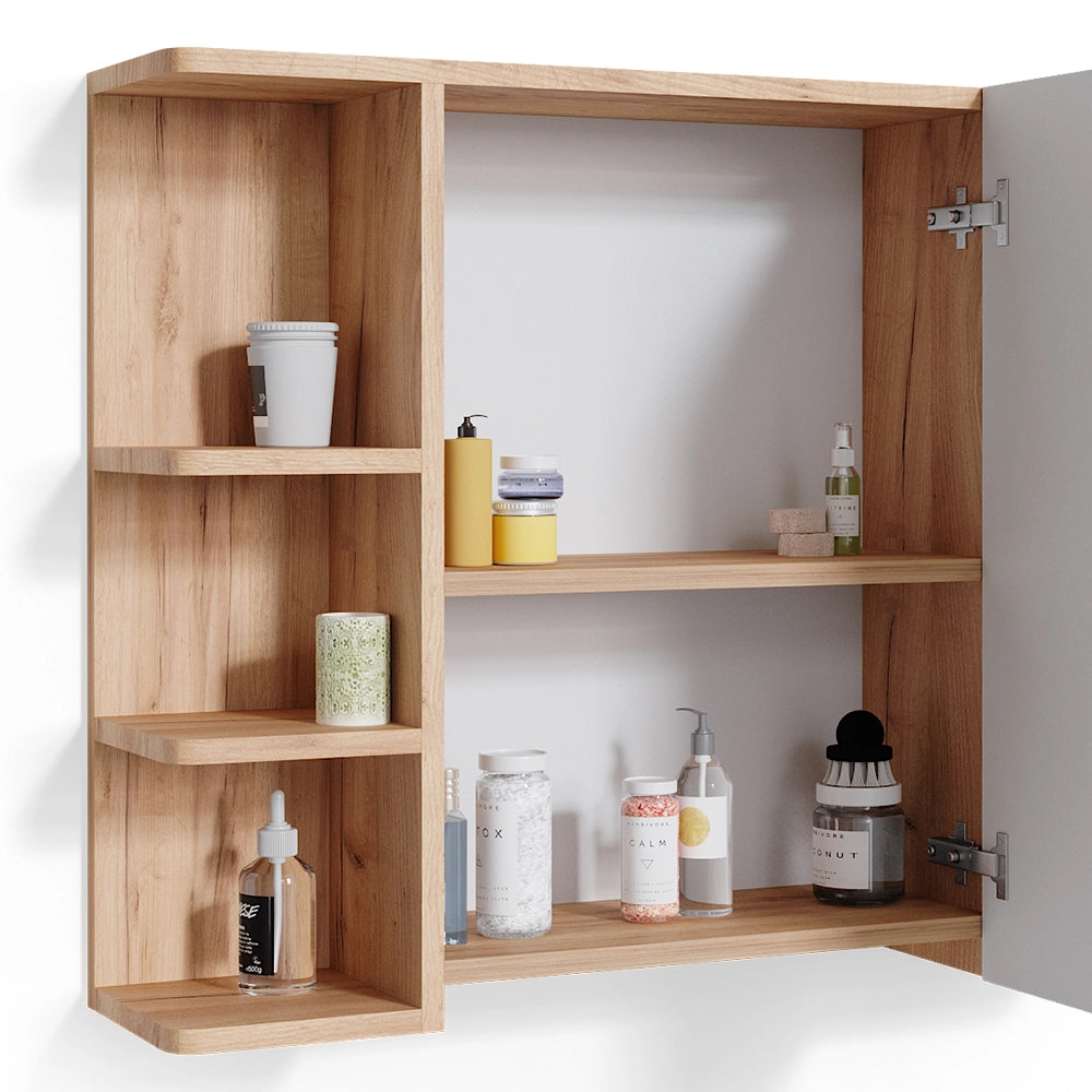 Vicco Specchio contenitore bagno Rovere 79.6 x 64 cm