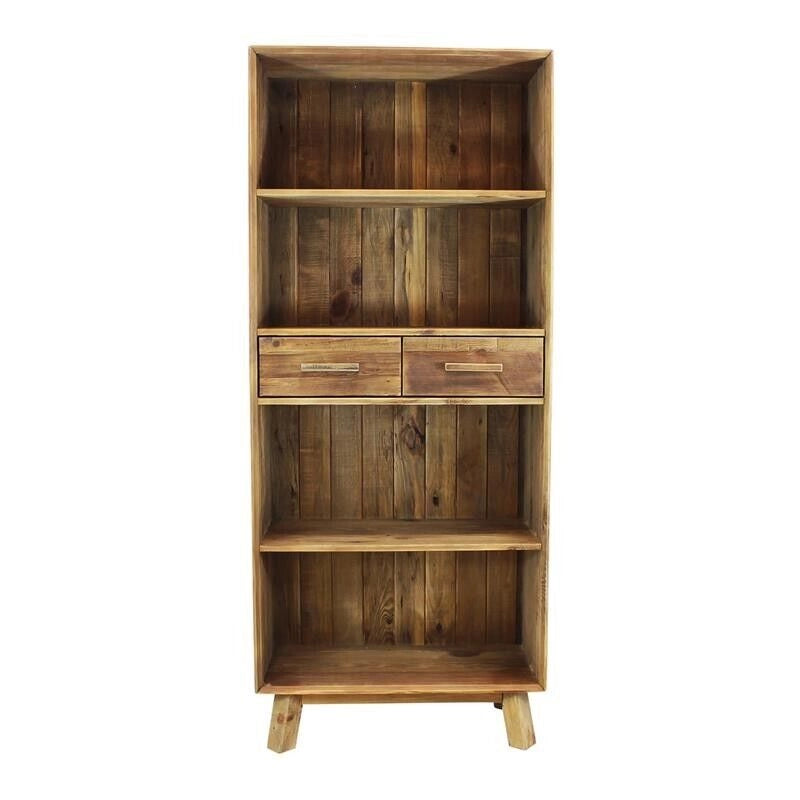 LIBRERIA ALYCE IN LEGNO DI PINO RICICLATO 80 X 40 X H190 CM
