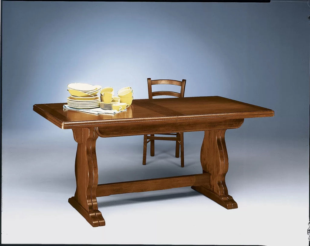 Tavolo da pranzo allungabile arte povera in legno 160x85x78 - Mobili 2G