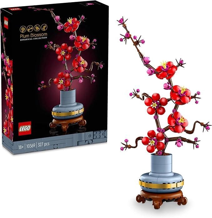 LEGO 10369  Icons Albicocco Giapponese, Fiore Finto Artificiale da Costruire per Adulti, Decorazione Floreale per Casa d