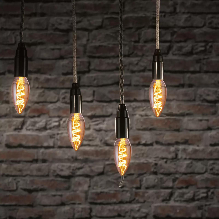 Lampadina led filamento oliva attacco e14 potenza 6 watt temperatura colore lampada 2700k bianco caldo