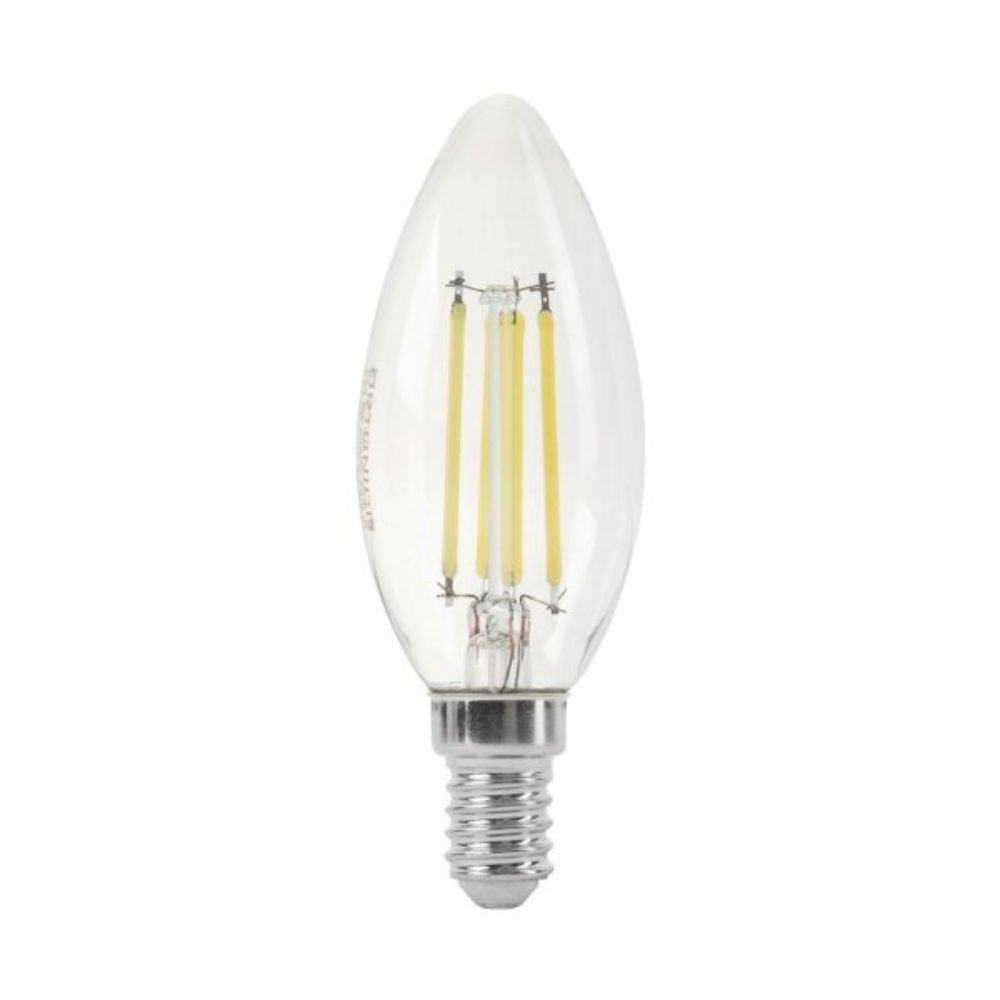 Lampadina led filamento oliva attacco e14 potenza 6 watt temperatura colore lampada 2700k bianco caldo
