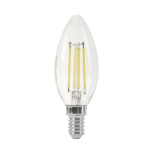 Lampadina led filamento oliva attacco e14 potenza 6 watt temperatura colore lampada 2700k bianco caldo