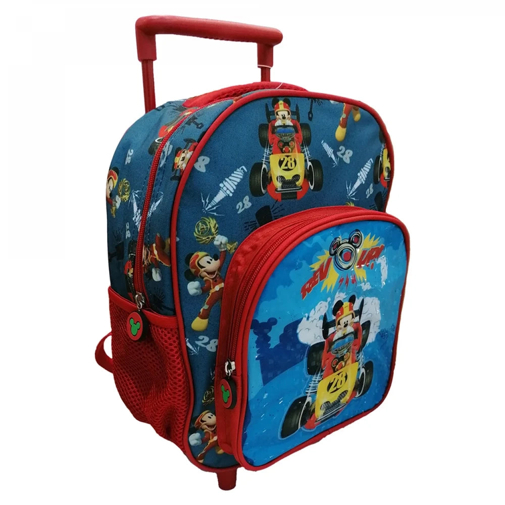 Trade Shop - Zaino Asilo Trolley Topolino Zainetto Con Tasca Frontale Manico Allungabile Viaggi 305800 -