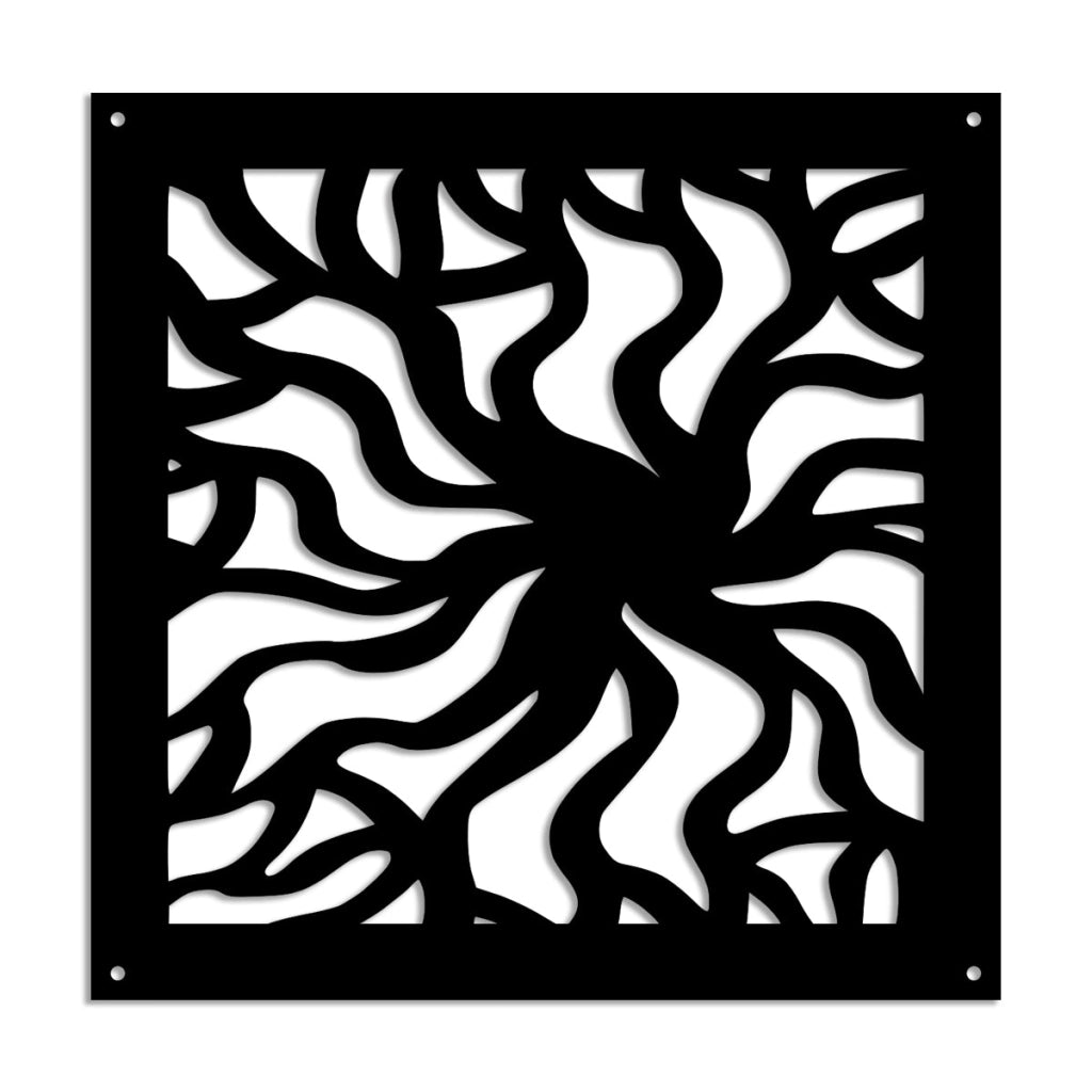 SPLASH - Pannello in PVC traforato - Parasole Colore: nero, Misura: 73x73 cm