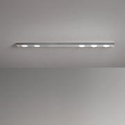 Plafoniera Moderna Bottone Metallo Alluminio Opaco 5 Luci Gx53 Ip20