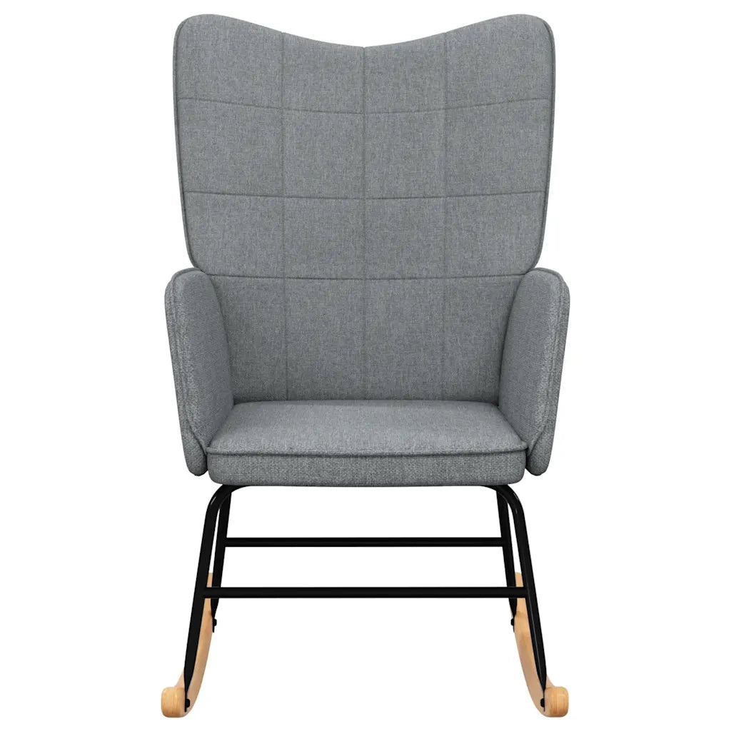 Sedia a Dondolo Grigio Chiaro in Tessuto cod mxl 52900