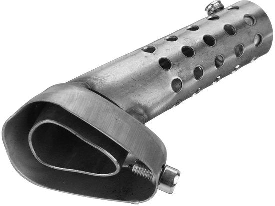 Sistema di Silenziamento per Motociclo - Uccisore del Rumore - Silenziatore Regolabile - Argento - Universale - Adatto per Dumper a Sei Angoli - 127mm