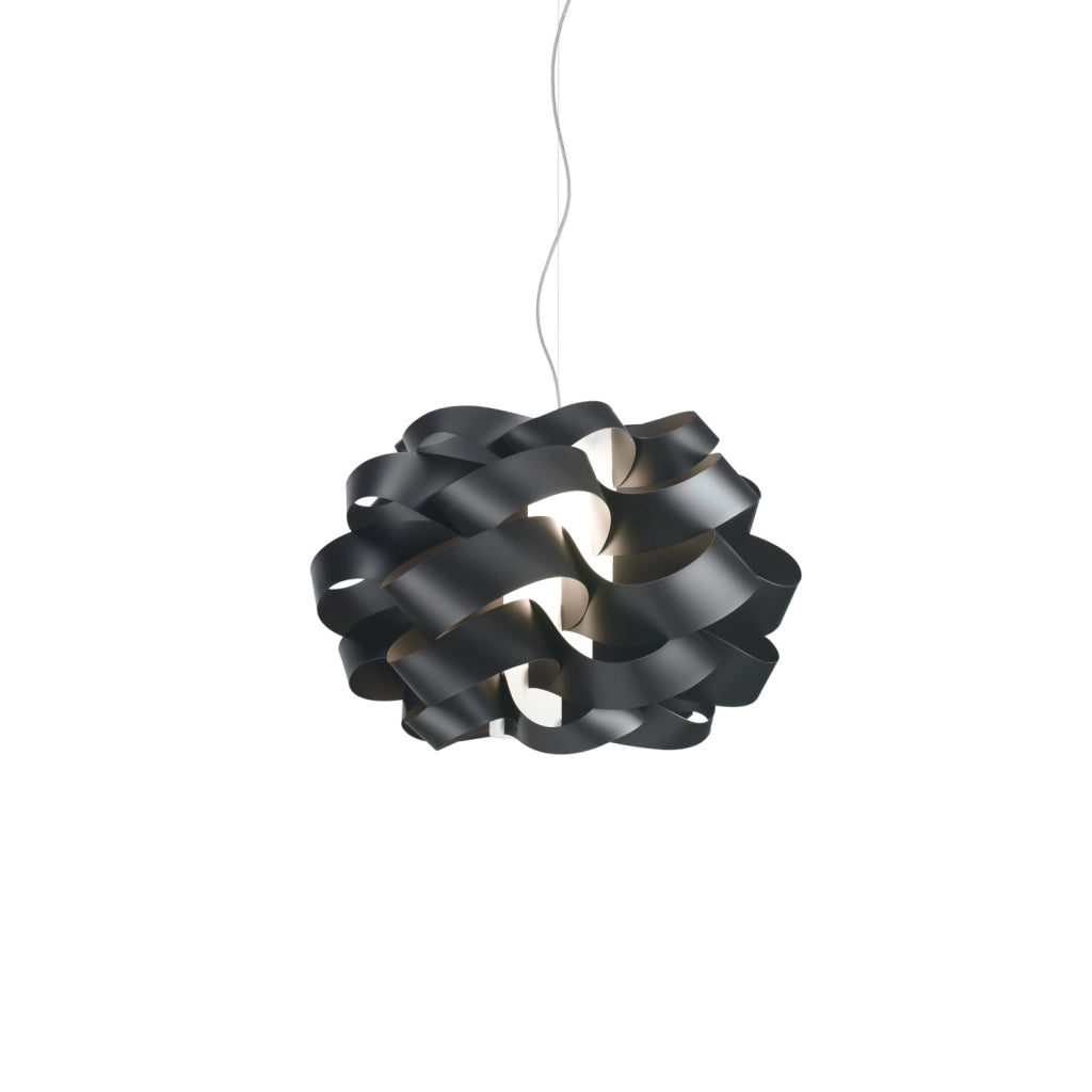 Lampadario Moderno Cloud Polilux ® Nero E Metallo Cromo 2 Luci E27