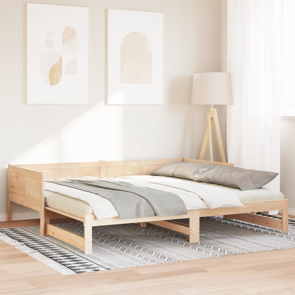 Letto giorno estensibile 90x200 cm in legno massello di pino