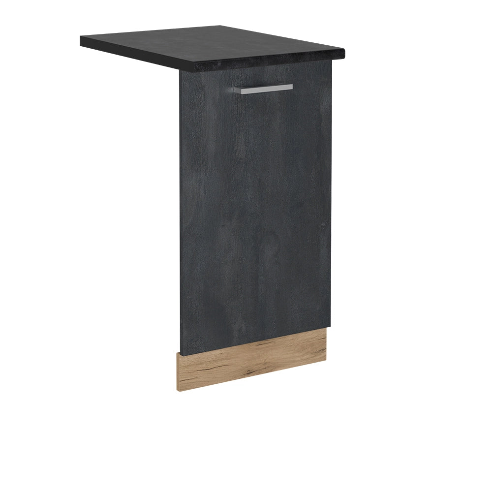 Pannello frontale della lavastoviglie R-Line Calce nera/Rovere dorato 45 cm, PL Antracite Vicco