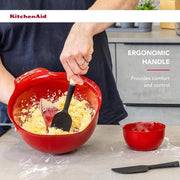 Set di spatole a due pezzi in silicone - manico a forma di mandorla con guanti termoresistenti