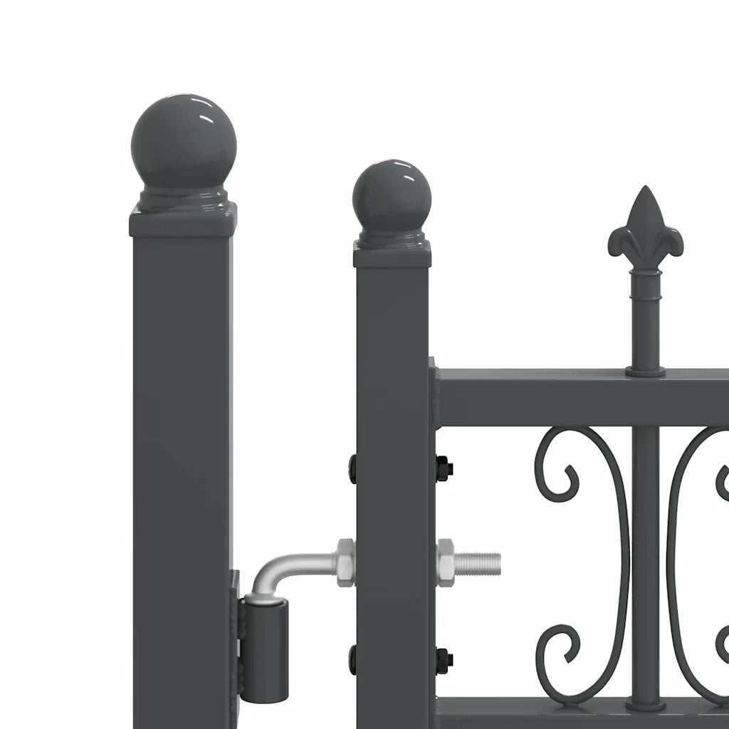 Cancello con Punta a Lancia KAMPEN 305 x 125 cm Acciaio Grigio