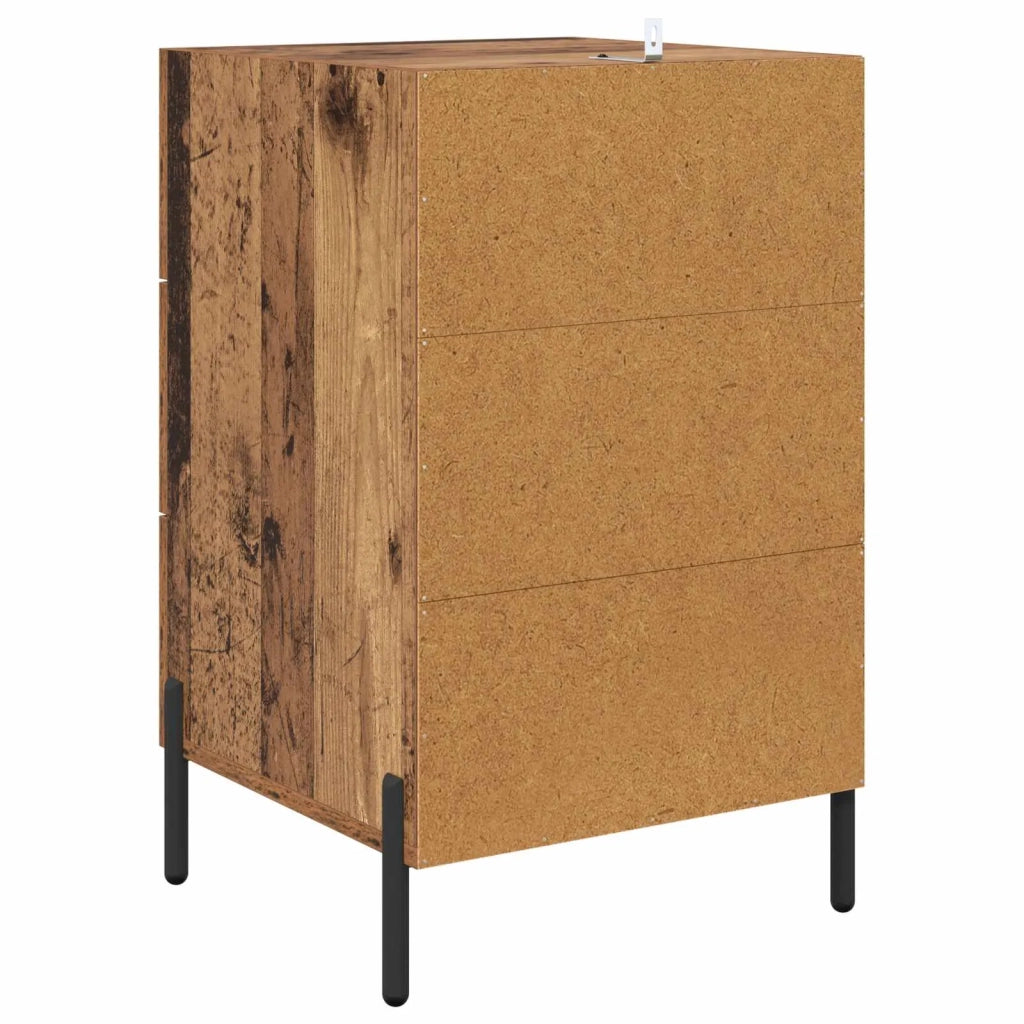 Comodino | Armadio da Notte | Mobiletto da notte con cassetto Legno vecchio 40 x 40 x 66 cm