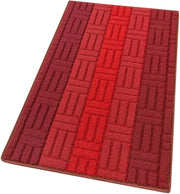 Tappeto Cucina Tessitura 3D Bordeaux Bordato Assorbente Antiscivolo 57x290 cm