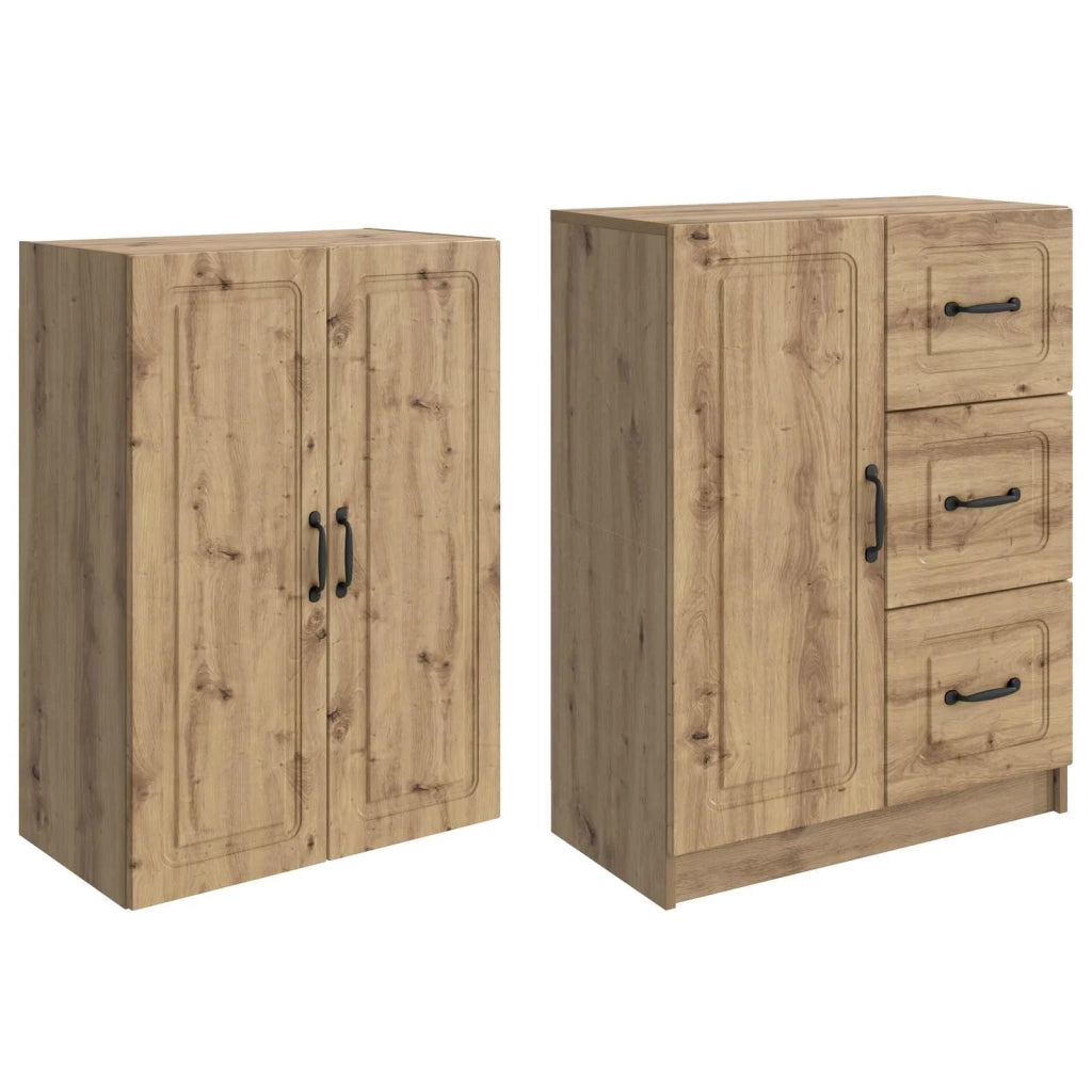 Set di armadi 2 pcs Rovere Artigianale Legno ingegnerizzato