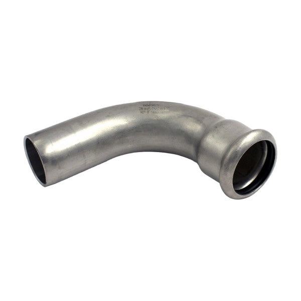 RACCORDO CURVO 90  ° A PRESSARE IN ACCIAIO INOX MASCHIO FEMMINA SERIE INOXPRES UNIKO -  EE ¸28  - RMR