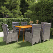 Set da Pranzo da Giardino 7 pz Grigio 3072125