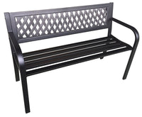 Panchina da Giardino 2 Posti in Acciaio Fadi Boulevard Nera