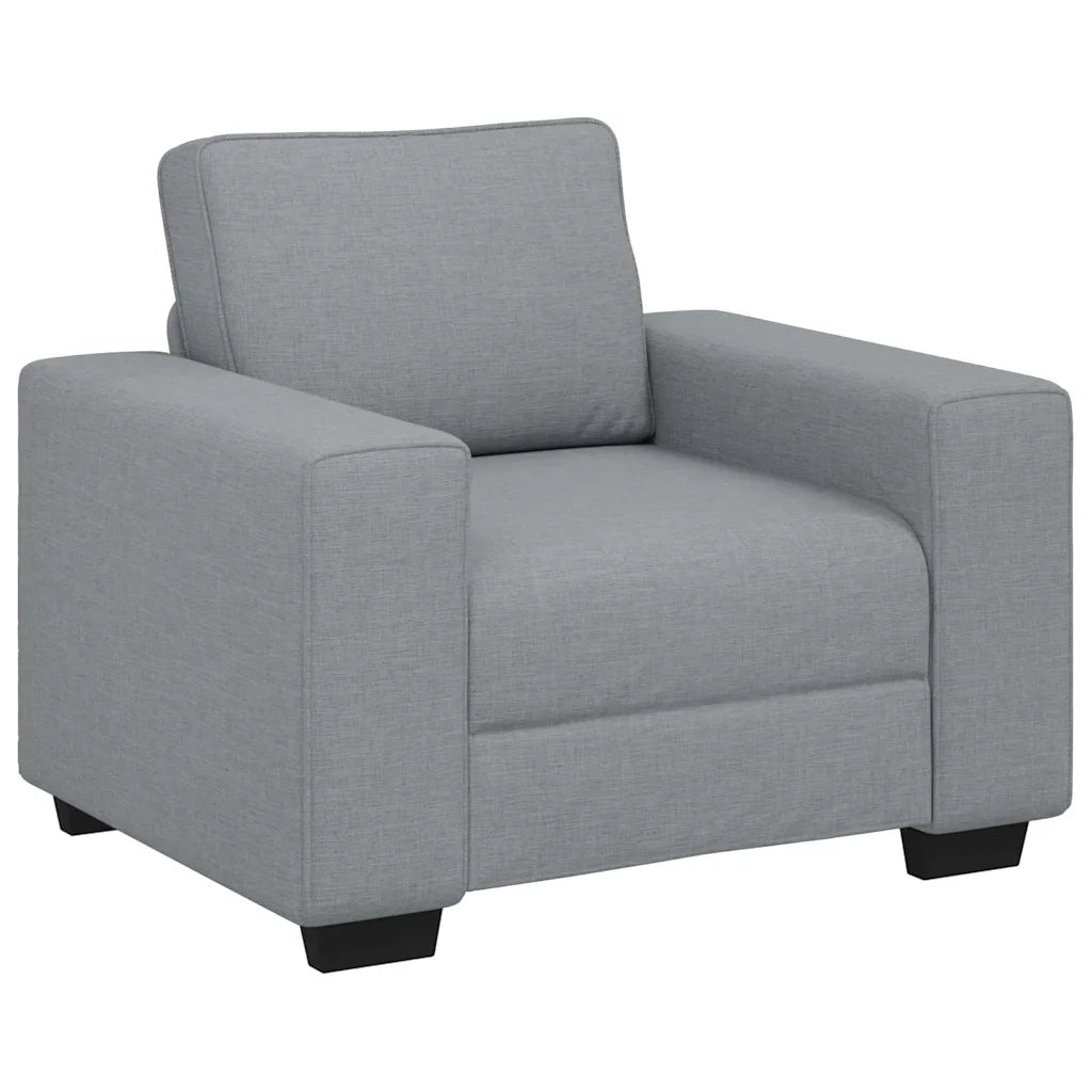 Set di Divani 3 pz con Cuscini Grigio Chiaro in Tessuto 3324649