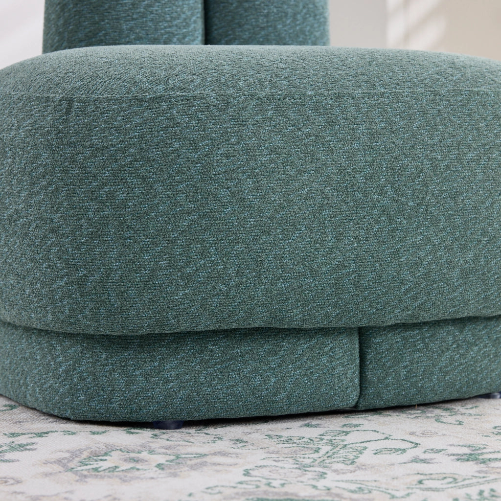 POUF A Forma di Coniglio Imbottito Verde in Tessuto, 6,2 kg
