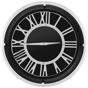 Orologio da parete silenzioso con numeri romani copertura in vetro, Orologio da muro senza ticchettio da 45cm-Decorazioni casa